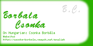 borbala csonka business card